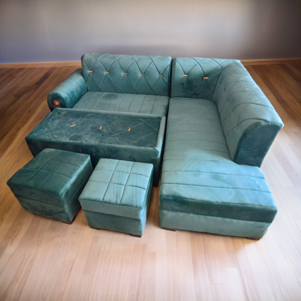 Blue sofa 5 seater
